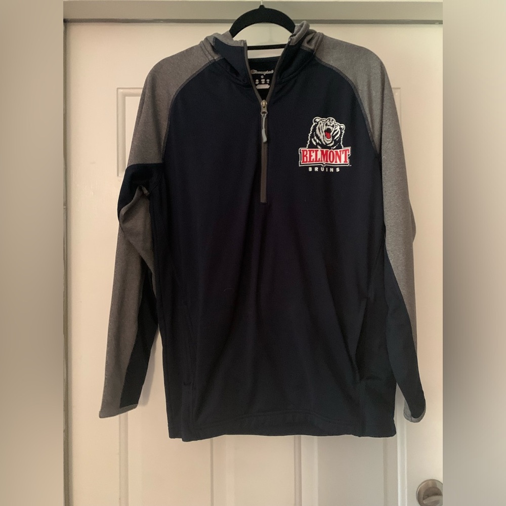 Champion brand Belmont Bruins hooded 3/4 zip sweater men’s size S
